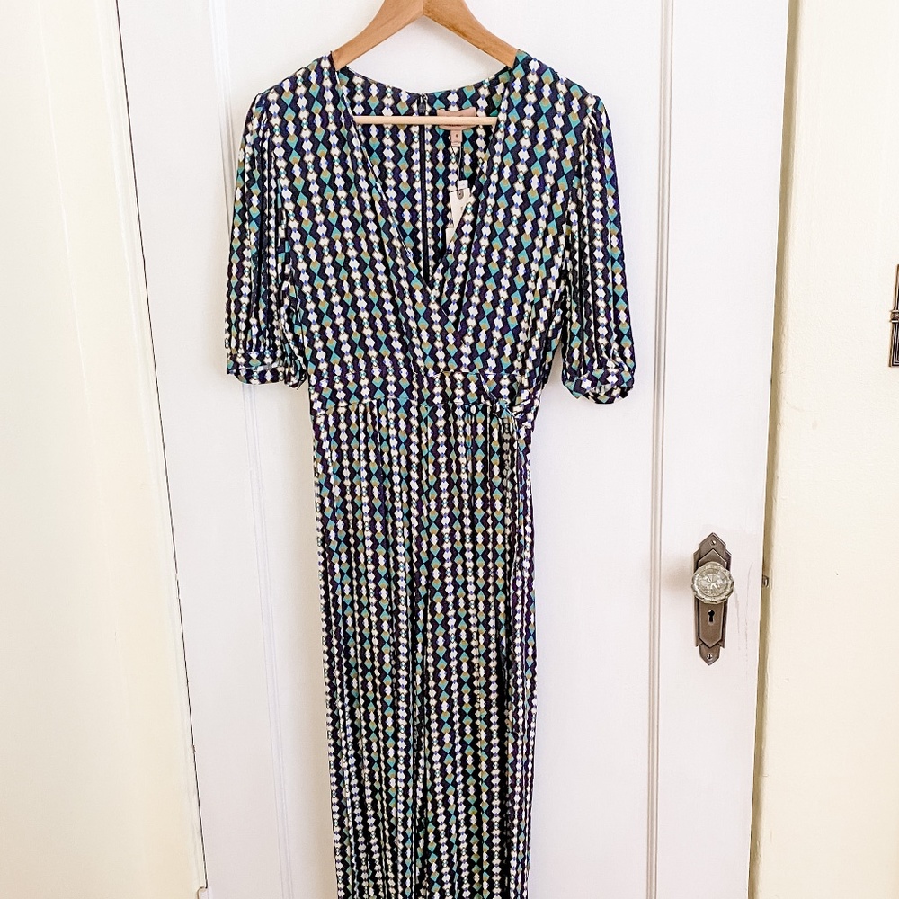 NWT- Kachel & Anthropologie Evie Abstract Jumpsuit